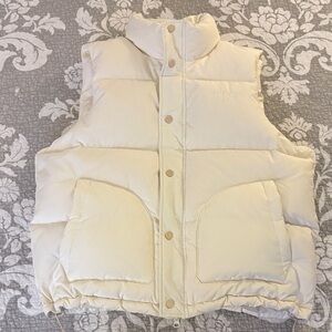 Madhappy Cream Puffer Vest ~ Size Medium